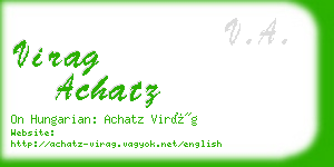 virag achatz business card